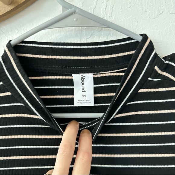 Abound Nordstrom Ribbed Long Sleeve Casual Dress XS Ruched Side - Picture 3 of 5